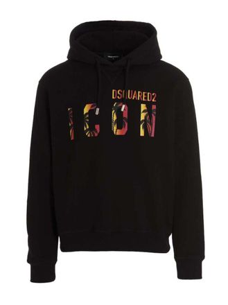Dsquared2 Black Graphic Logo Hoodie