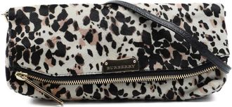 Burberry Pre-owned Burberry Leopard Printed Calf Hair Fold Over Clutch with Strap Ladies 4CSTCVS2GB1TBQ1Q