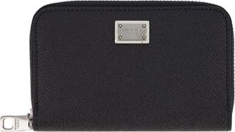 Dolce & Gabbana Elegante rits rondom kalfsleren portemonnee - Heren - Portefeuilles - Zwart - ONE Size - Leer - Accessoires