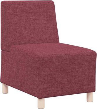 vidaXL Sill&oacute;n Sin Brazos De Tela Color Rojo Vino 55 Cm Vidaxl
