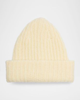 Guest In Residence Cloud Wool Ribbed Beanie