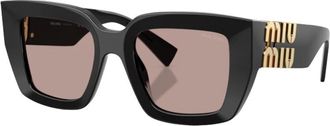 Miu Miu MU B05S Zonnebrillen - Dames - Zonnebrillen - Zwart - 51 MM - Accessoires