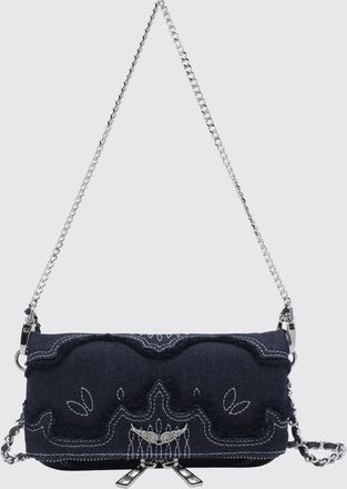 Zadig&Voltaire Mini borsa Rock Nano in denim con ricami