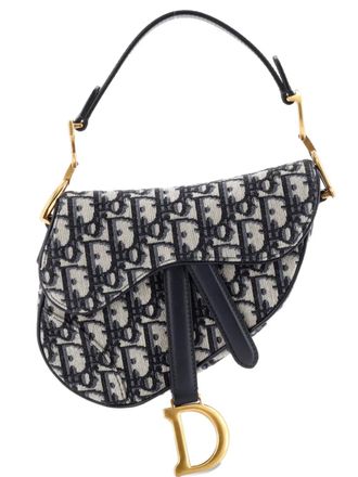 Dior Saddle Handbag Oblique Canvas Mini shoulder bag - Blue