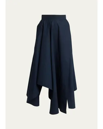 Givenchy Asymmetric Handkerchief Midi Flare Skirt