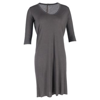 Rick Owens Scoop Neck Mini dress in Grey Cotton