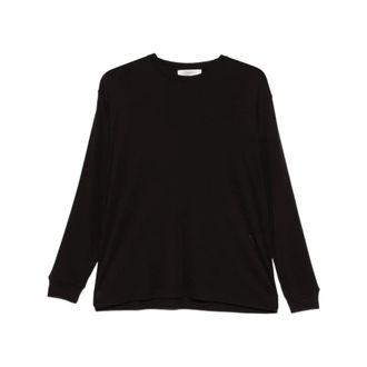 STUDIO NICHOLSON Simmons Long Sleeve Top - female - Studio Nicholson - Long Sleeve T-Shirts - Black - 2XS - Tops