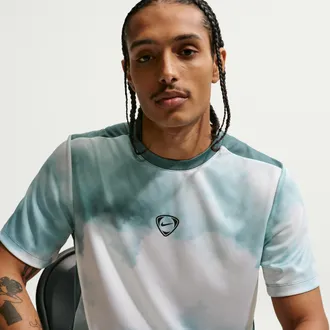 Nike Mens Academy+ Dri-FIT Short-Sleeve Soccer Top in Grey | IF2549-382