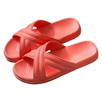 Generic Womens Quick-Drying Non-Slip Bath Slippers Shower Shoes Bath Mules Lightweight Mules Pool Beach Slippers Soft Bathing Shoes Open Toe Mules, RD2, 8.5 U