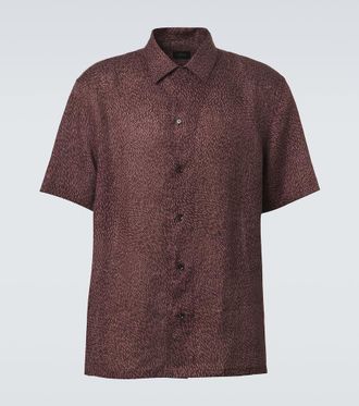 Brioni Printed linen shirt
