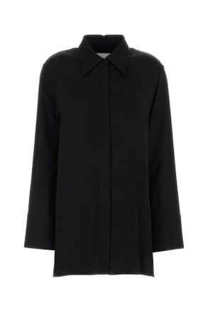 Jil Sander Black Satin Oversize Shirt