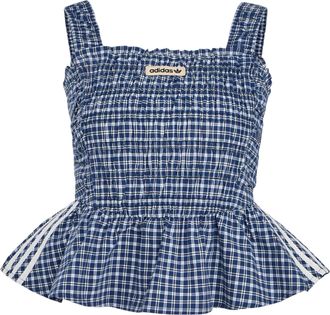 adidas (WMNS) adidas Plaid Vest Asia Sizing Blue KX7035