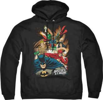 Gildan Justice League of America Starburst Adult Pull Over Hoodie / Hooded Sweatshirt