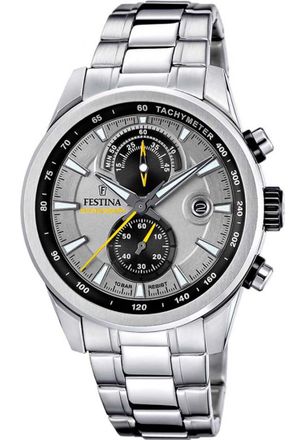 Festina F20694-4 Mens Timeless Chronograph Watch - Silver - One Size