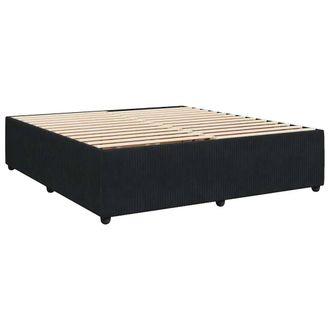 Berkfield Home Soft Bed Frame without Mattress Black Super King Velvet