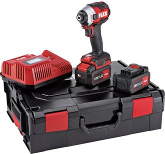 Flex Atornillador De Impacto 18v - 2 Bater&iacute;as 5,0 Ah + Cargador + Reserva De Puntas + L-boxx - 520771