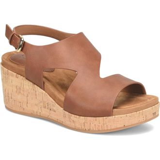 S&ouml;fft Kryss Wedge Sandal in Luggage at Nordstrom Rack, Size 9.5