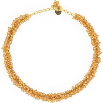 Deepa Gurnani Jemsa Necklace in Champagne at Nordstrom