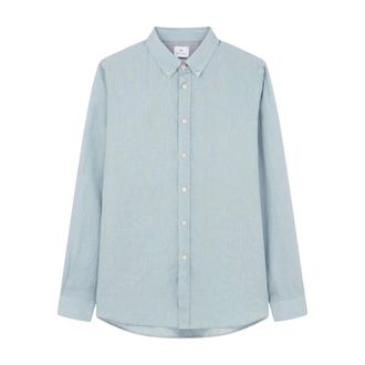 Paul Smith Regular Fit Linen Shirt - male - Paul Smith - Casual Shirts - Blue - XL - Shirts