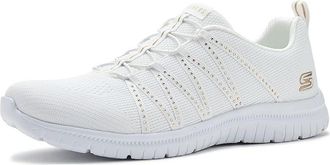 Skechers Virtue - She Sparkles Womens Shoes White/Gold : 5.5 B - Medium, Textile