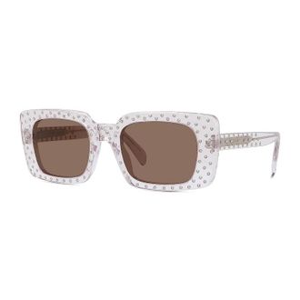 Celine CL4213IS27E Crystal Embellished Square Sunglasses - Clear