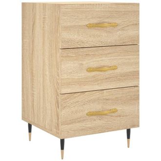 vidaXL Bedside Cabinet Sonoma Oak 40x40x66 cm Engineered Wood vidaXL