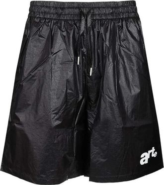 Arte Logo-print Metallic Shorts