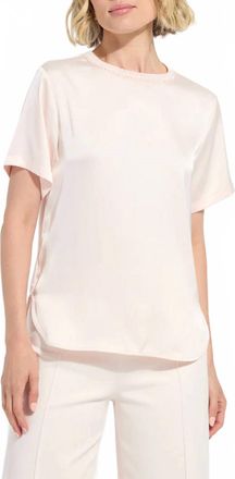 Lyss&eacute; Jenika Mix Media Top In Barely Pink