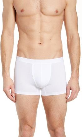 Hanro Cotton Essentials Cotton Boxer Brief in All White at Nordstrom, Size Xx-Large
