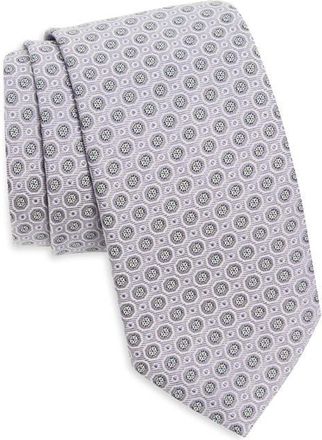 BOSS Mixed Medallion Silk Blend Tie in Light/Pastel Purple at Nordstrom