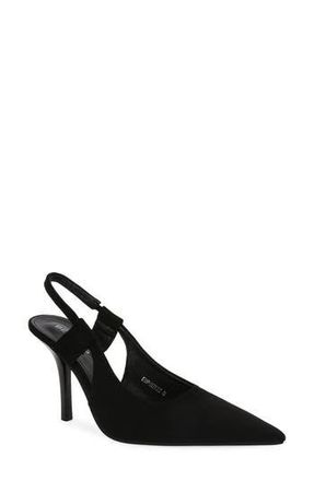 Berness Faux Suede Slingback Stiletto Pump in Black at Nordstrom Rack, Size 7.5