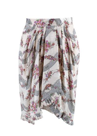 Isabel Marant Floral Print Ruched Asymmetric Skirt Size XXS