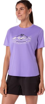 Asics Laufshirt ASICS FUJITRAIL LOGO SS TOP, Damen, Gr. XXL, cream, Obermaterial: 100% Polyester, Shirts Laufshirt
