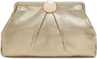 Aim&eacute;e Extra Large Full Circle Frame Clutch in Warm Champagne at Nordstrom