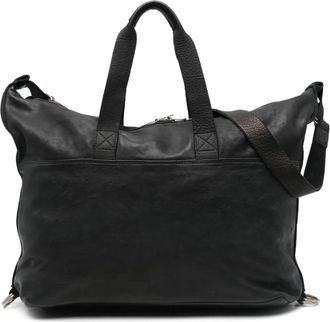 Guidi Leren shopper - Zwart