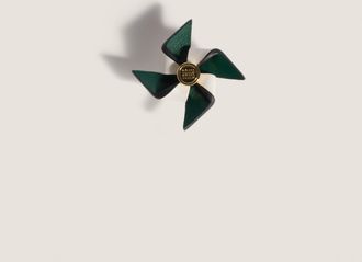 Miu Miu Leather pinwheel brooch