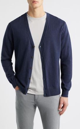 Jack Victor Charleston Cotton & Cashmere Cardigan in Navy at Nordstrom Rack, Size Xx-Large