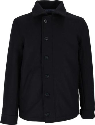 TELA GENOVA Michele The Short Coat - Heren - Zomerjassen - Blauw - M - Wol - Jassen