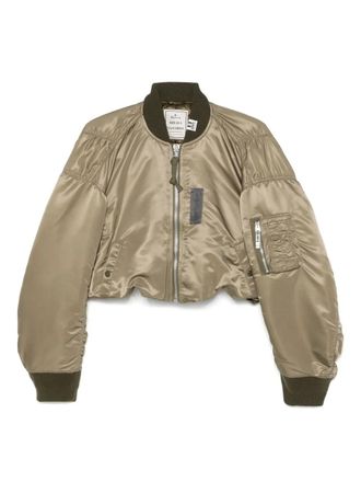 Miharayasuhiro Cropped bomberjack - Groen