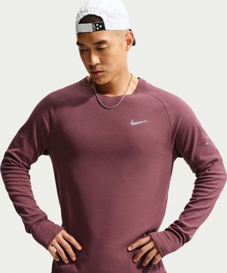 Nike Mens Stride Dri-FIT Running Waffle Crew in Brown | HV2705-255