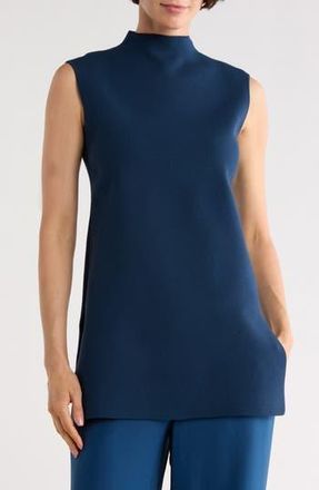 Lafayette 148 New York Matte Crepe Sleeveless Top in Lido Blue at Nordstrom Rack, Size Xx-Small