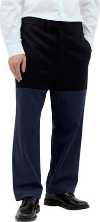 Thom Browne Cotton Gabardine Combo Broek - Heren - Regular Fit Jeans - Blauw - L - Katoen - Jeans