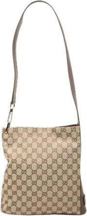 Gucci Pre-owned Vintage Schoudertas - Dames - Vintage Schoudertas - Beige - ONE Size - Leer - Vintage