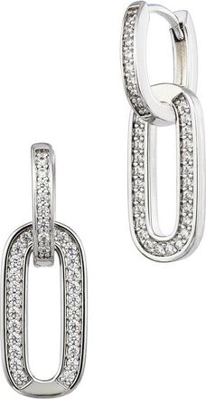 Savvy Cie Jewels Plated Cz Drop Earrings