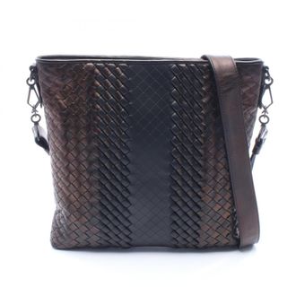 Bottega Veneta Intrecciato Black Brown Intrecciato Handbag Shoulder Bag (Pre-Owned)