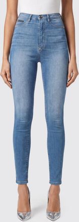Philipp Plein Jeans skinny cropped in denim stretch a vita alta con logo