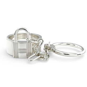 Herm&egrave;s Silver Silver 925 Band Ring (Pre-Owned)