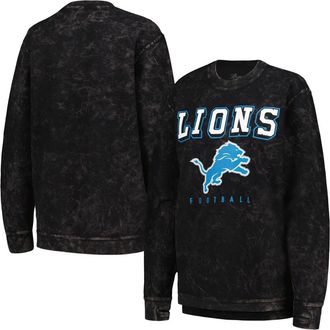 G-III 4Her by Carl Banks Womens G-III 4Her by Carl Banks Black Detroit Lions Comfy Cord Pullover Sweatshirt at Nordstrom, Size Xx-Large
