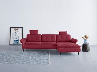 Inosign Ecksofa »Birkholm L-Form« Armlehnverstellung, auch in Easy Clean Bezug - mit Wasser zu reinigen