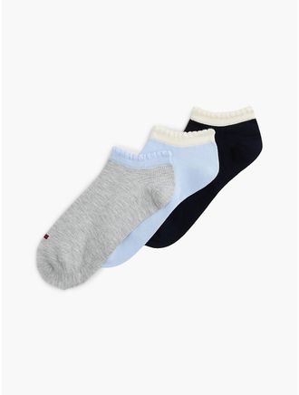 Tommy Hilfiger Womens Scalloped Ankle Sock 3-Pack - Multi
